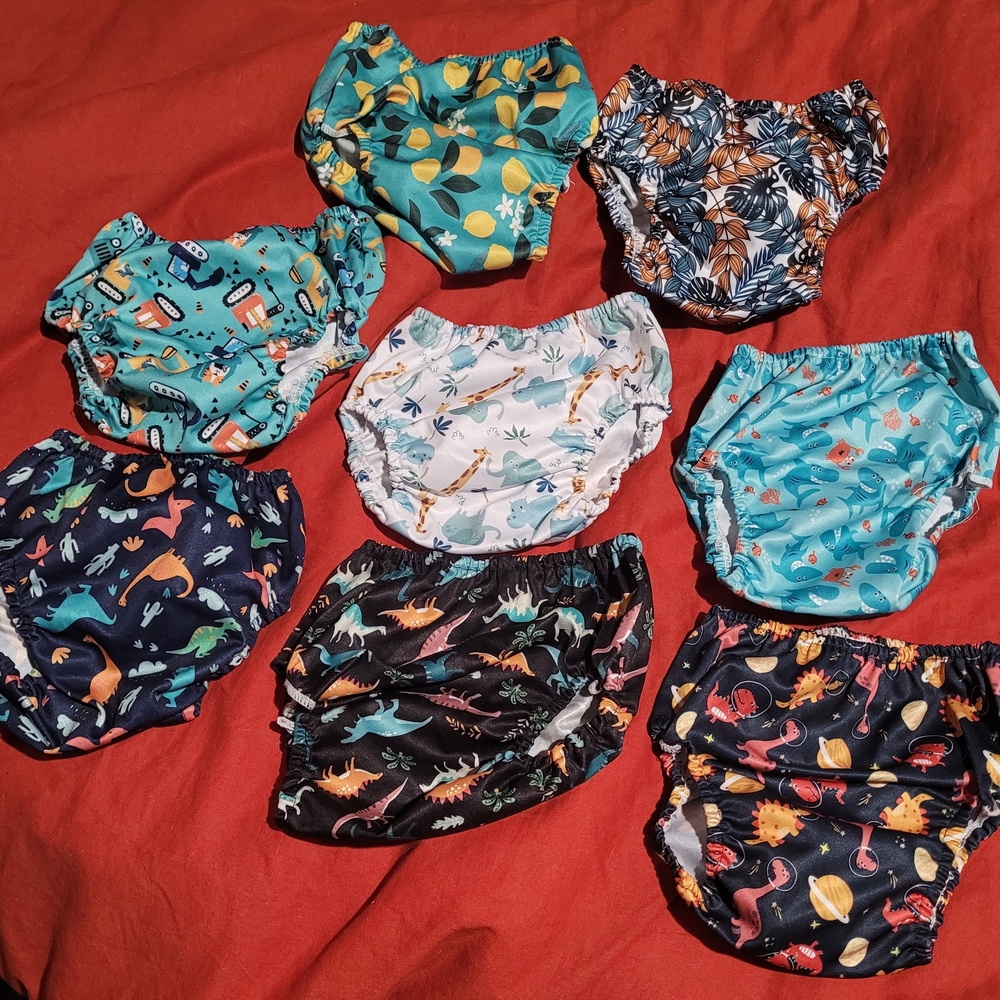 Reusable Kids Swim Diaper Pants - Assorted Blue & Teal Prints